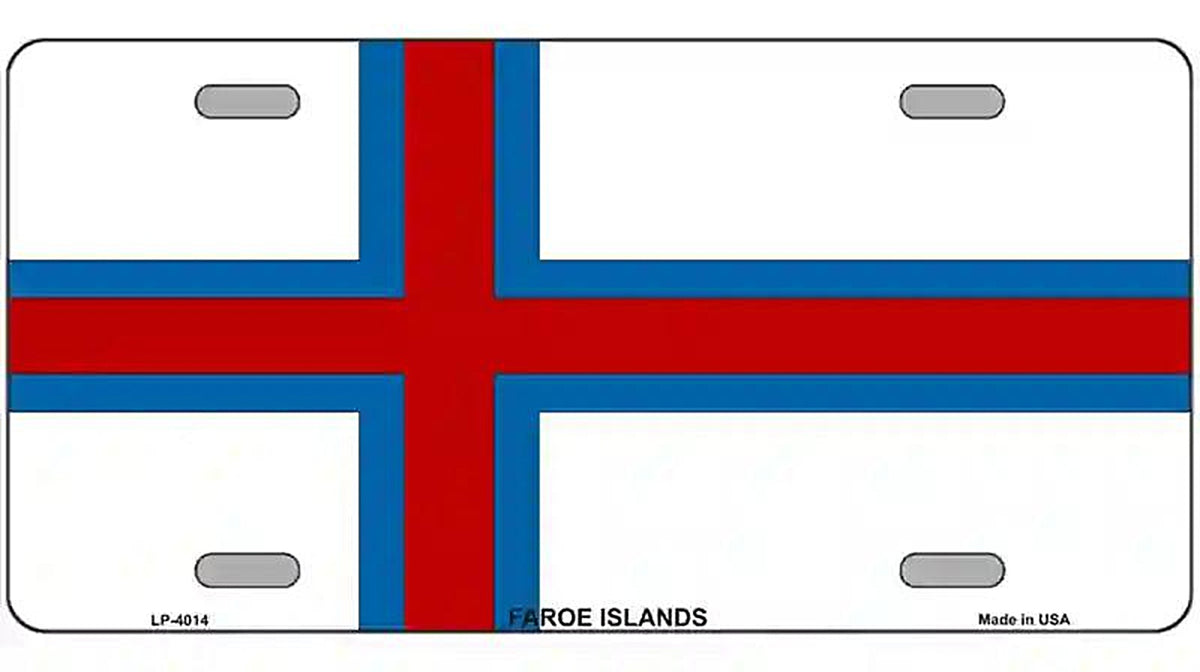 Faroe Islands Flag Metal Novelty License Plate