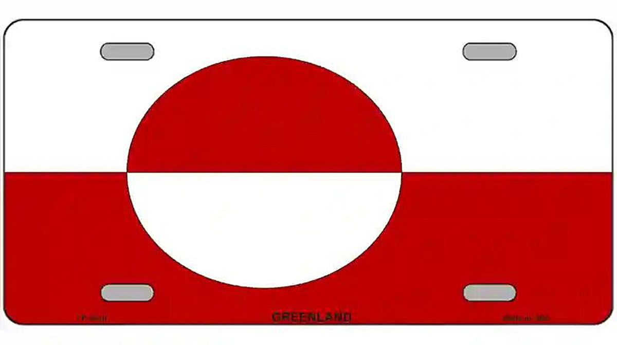 Greenland Flag Metal Novelty License Plate