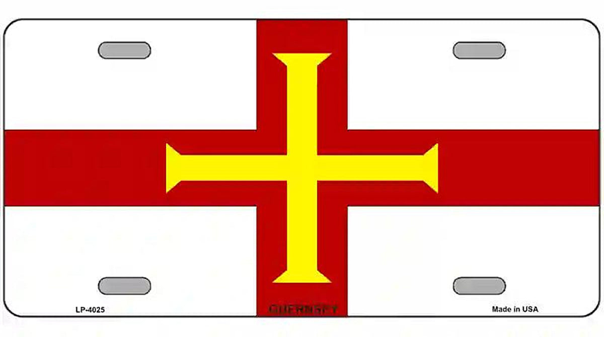 Guernsey Flag Metal Novelty License Plate