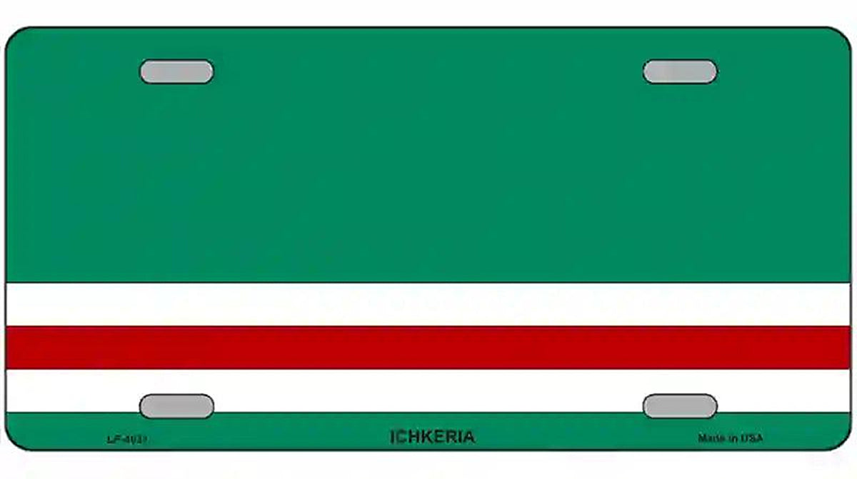Ichkeria Flags Metal Novelty License Plate
