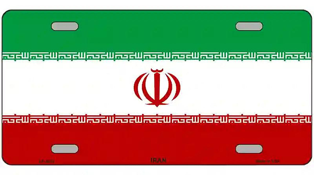 Iran Flag Metal Novelty License Plate