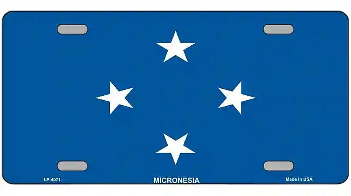 Micronesia Flag Metal Novelty License Plate