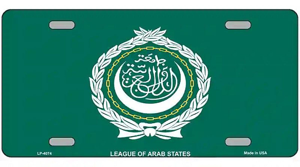 League Of Arab States Flag Metal Novelty License Plate