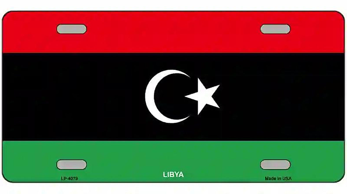 Libya Flag Metal Novelty License Plate