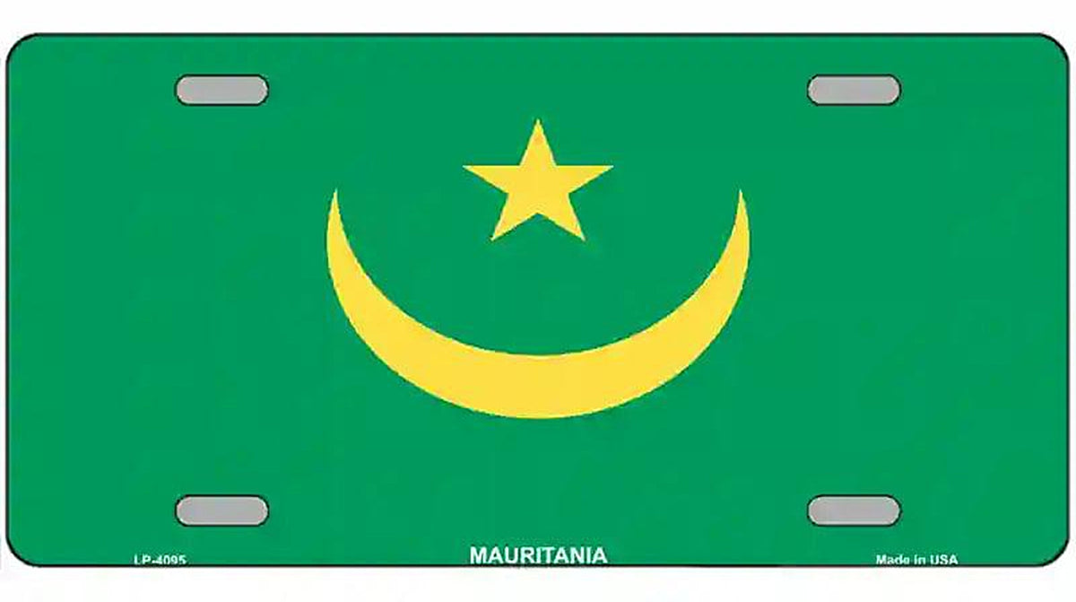 Mauritania Flag Metal Novelty License Plate