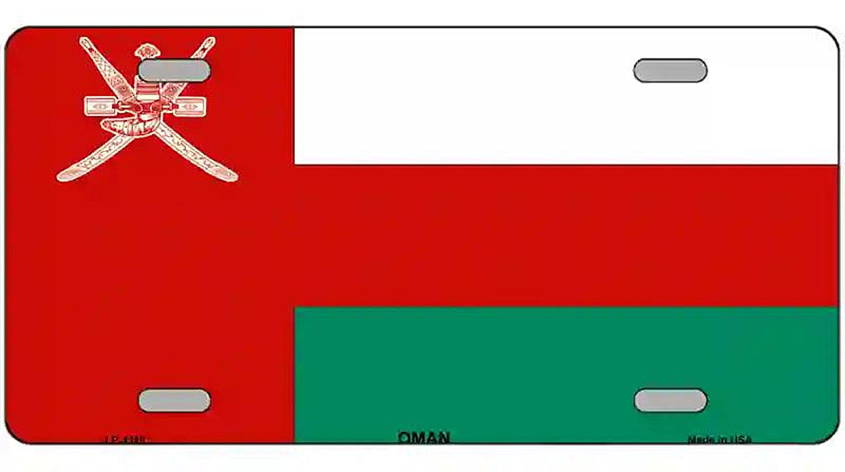 Oman Flag Metal Novelty License Plate
