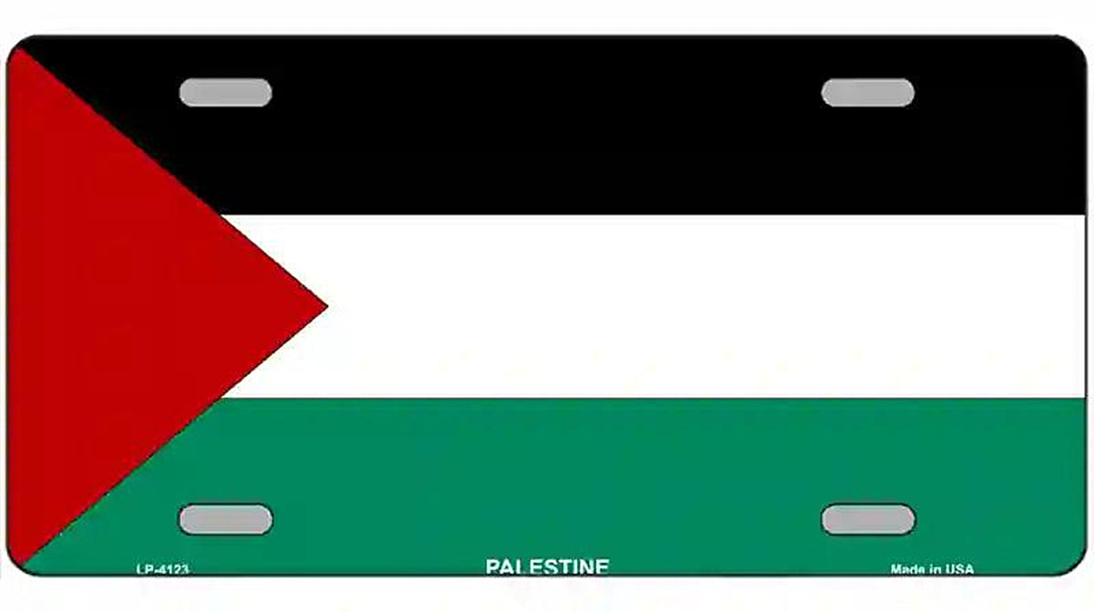 Palestine Flag Metal Novelty License Plate
