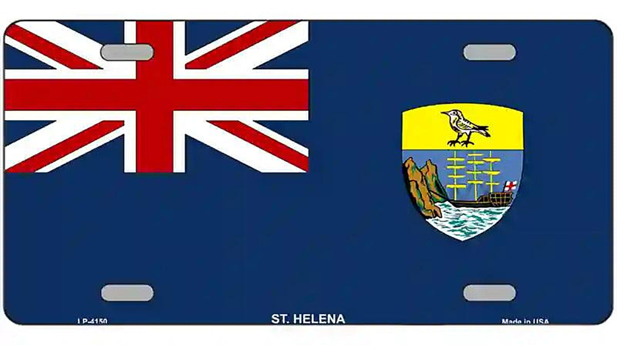 St Helena Flag Metal Novelty License Plate