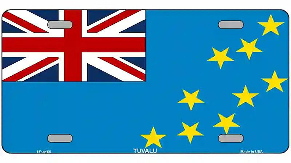 Tuvalu Flag Metal Novelty License Plate