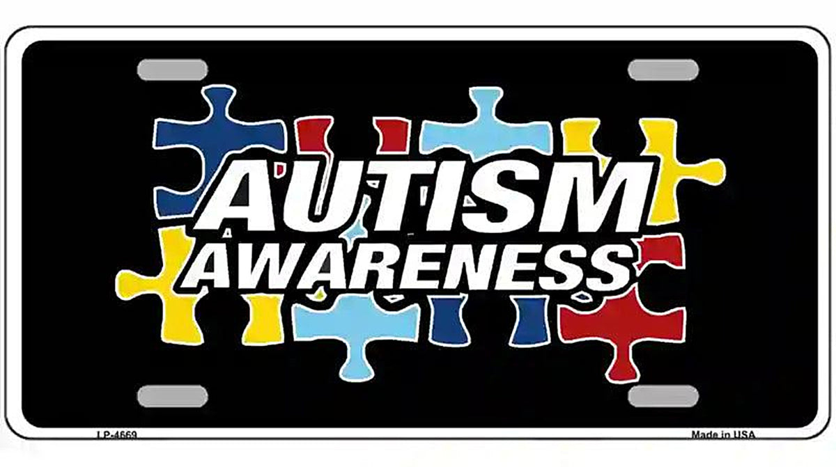Autism Awareness Metal Novelty License Plate Sign