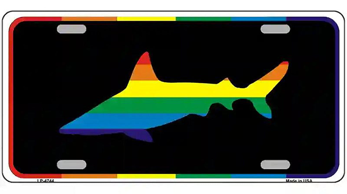 Shark Metal Novelty License Plate