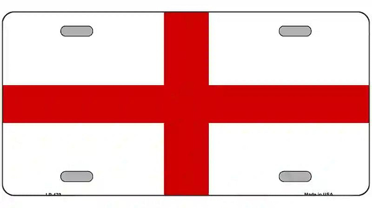 England Flag Metal Novelty License Plate