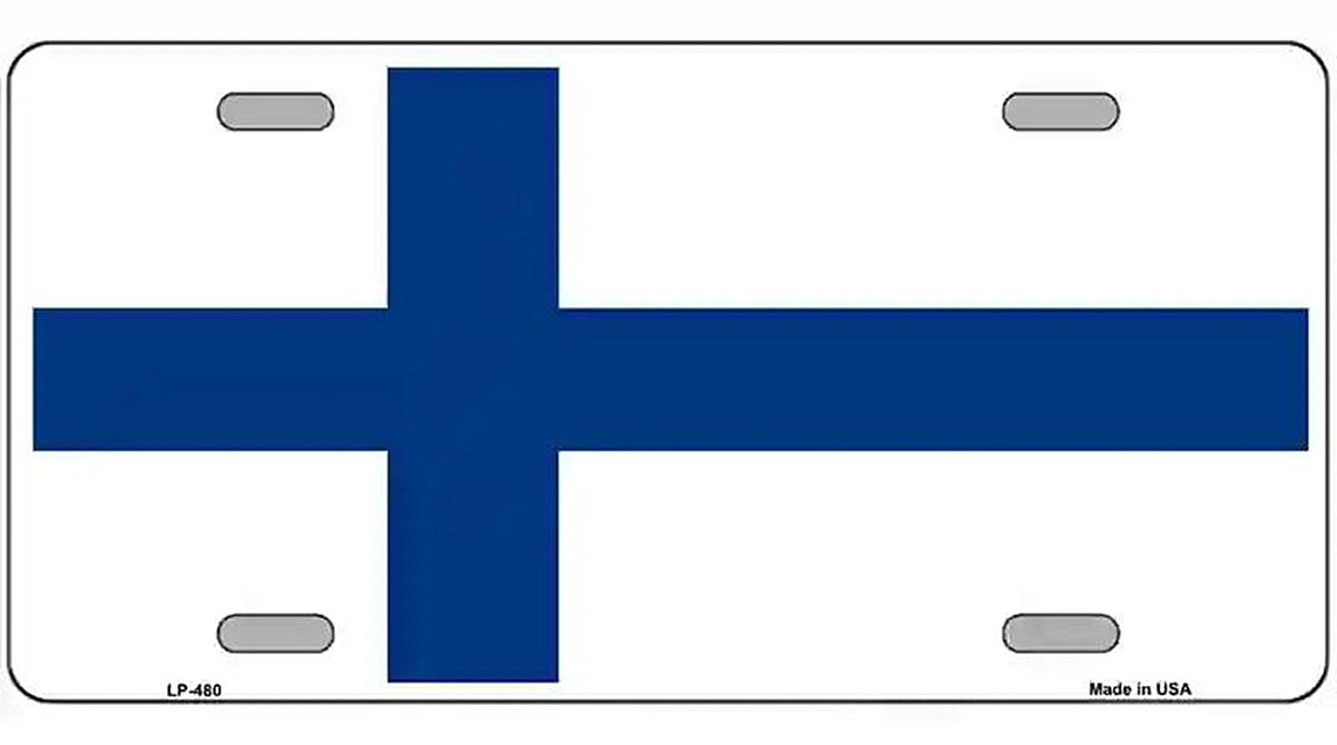 Finland Flag Metal Novelty License Plate