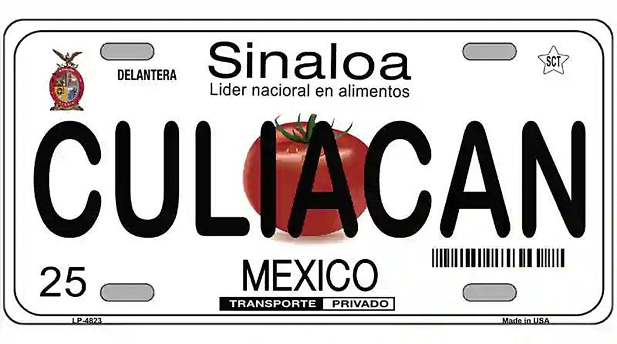 Culiacan Mexico Novelty Metal License Plate