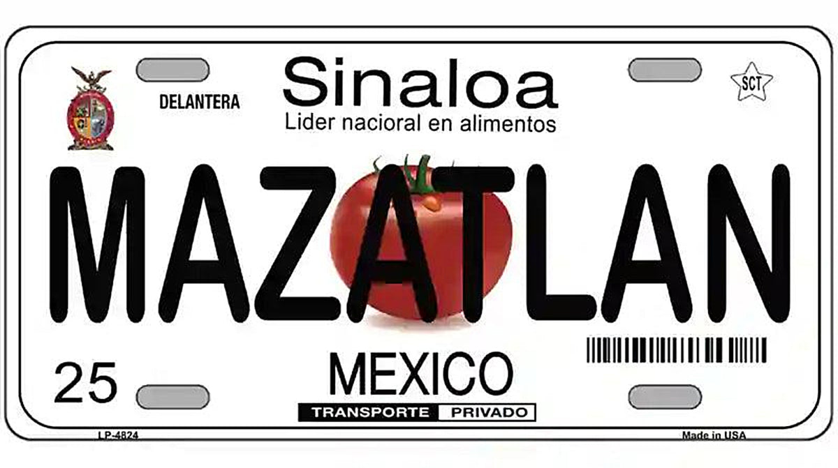 Mazatlan Mexico Novelty Metal License Plate