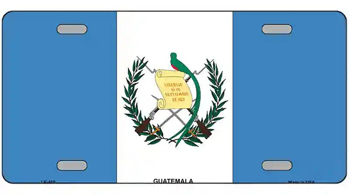 Guatemala Flag Metal Novelty License Plate