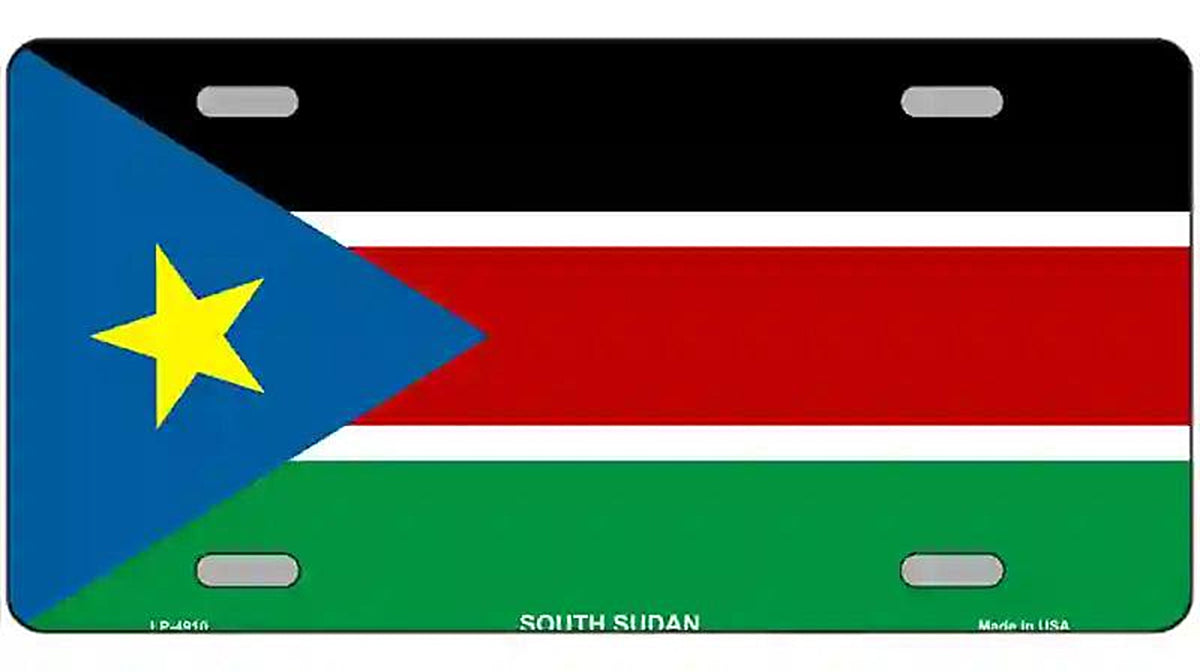 South Sudan Flag Metal Novelty License Plate