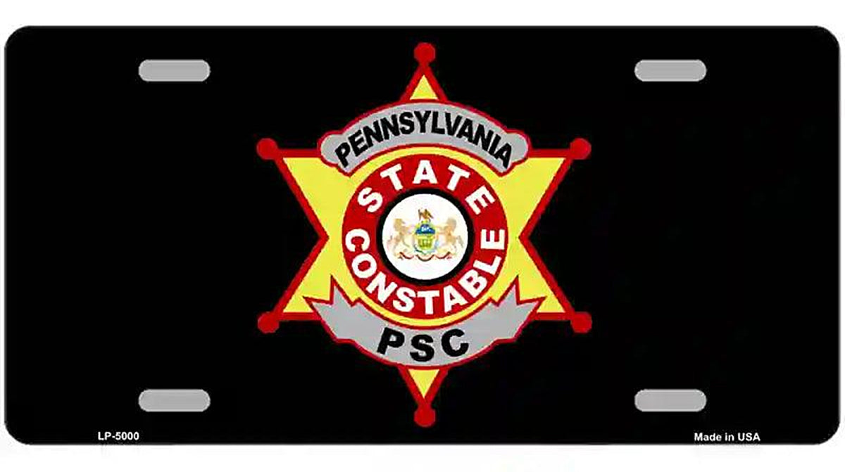 PA Constable Star Metal Novelty License Plate