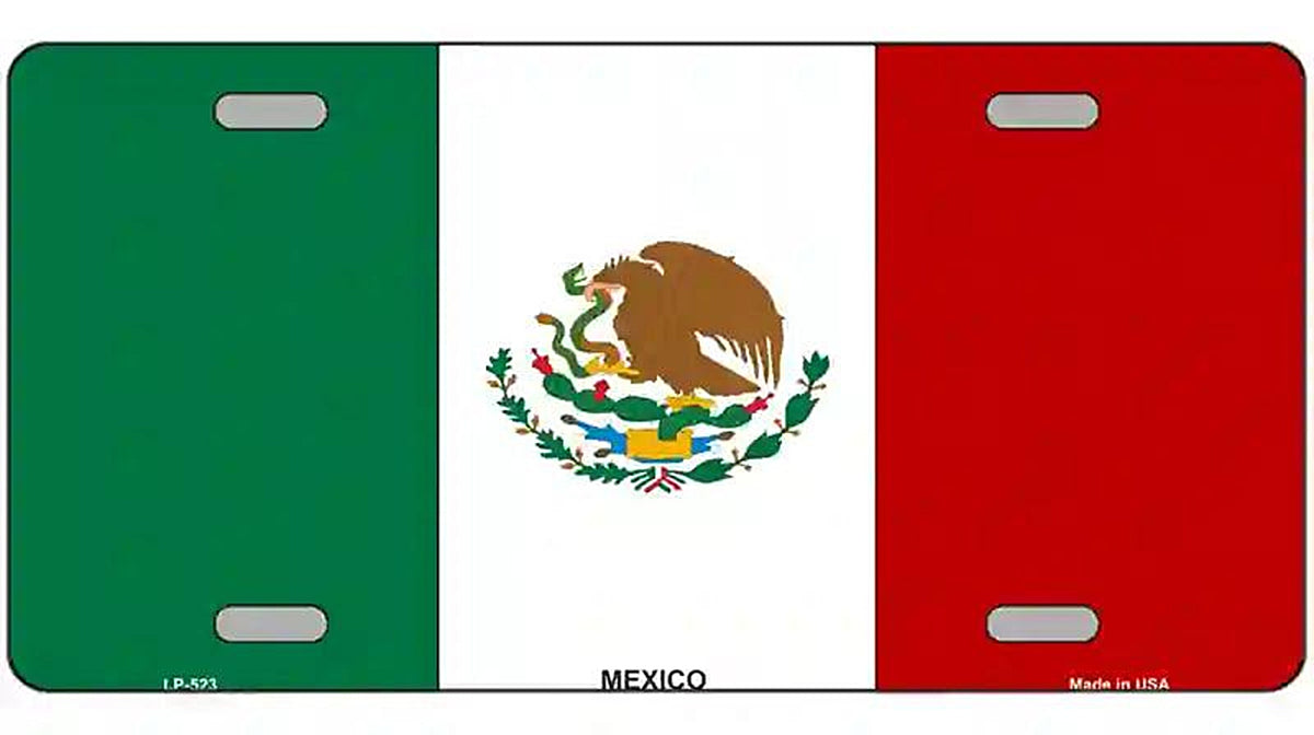 Mexico Flag Metal Novelty License Plate