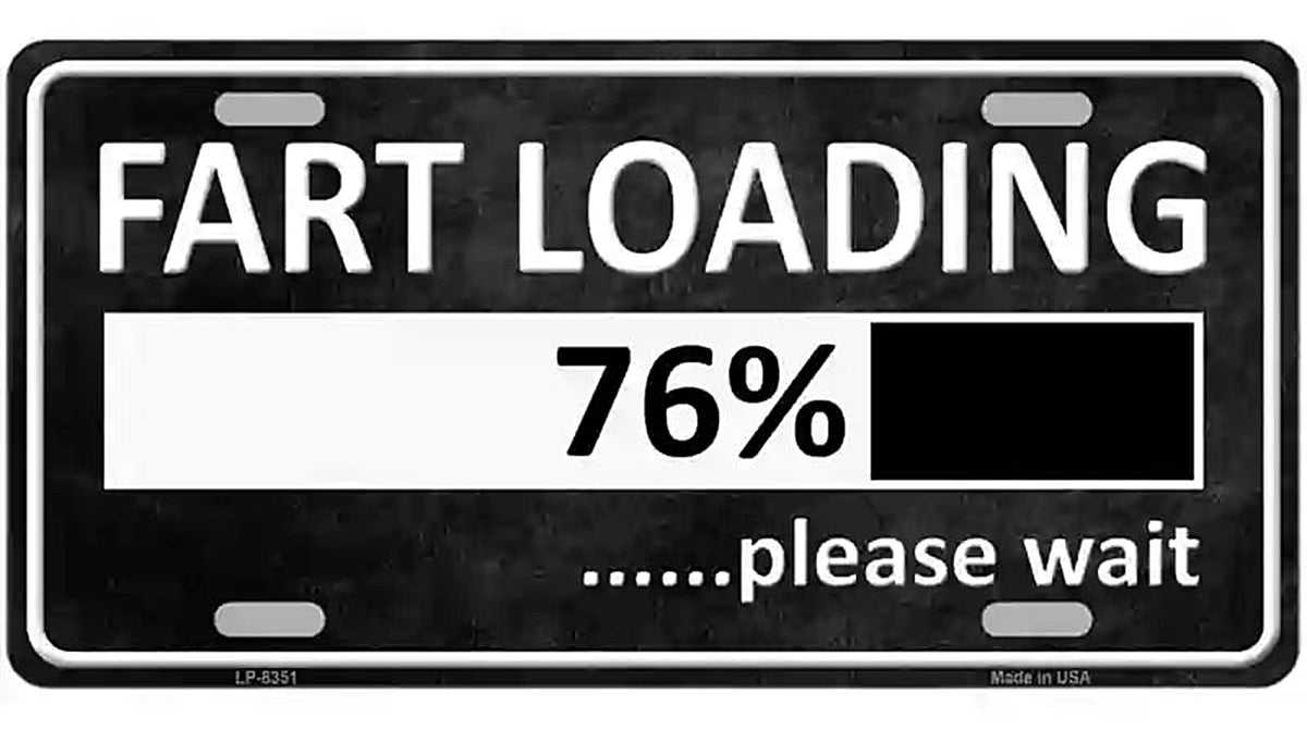 Fart Loading Metal Novelty License Plate