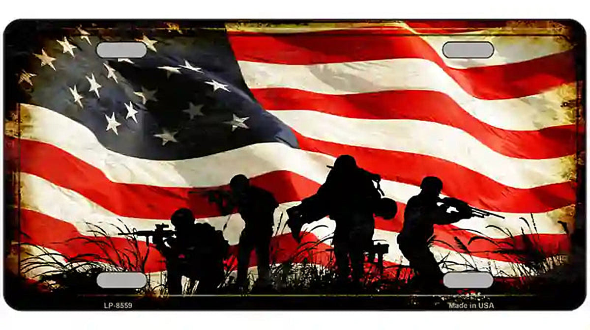 American Freedom Fighters Metal Novelty License Plate