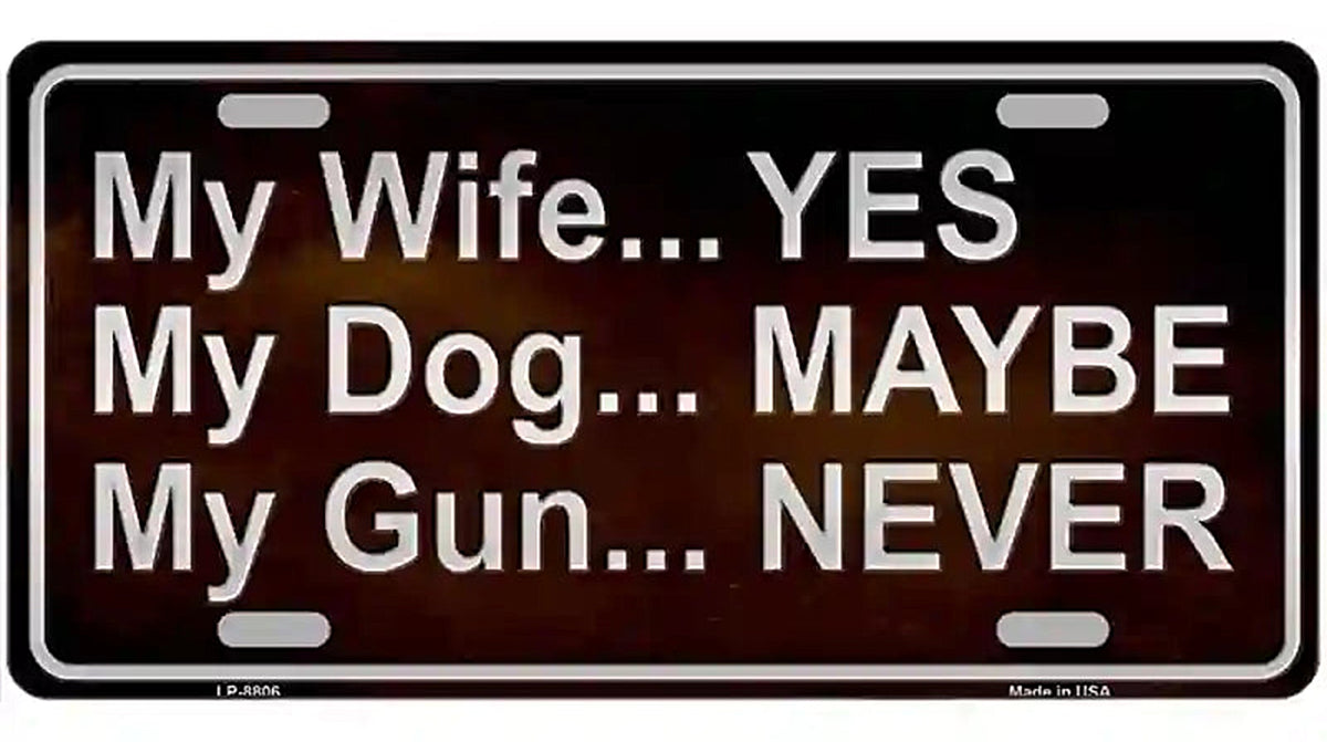 My Gun Metal Novelty License Plate