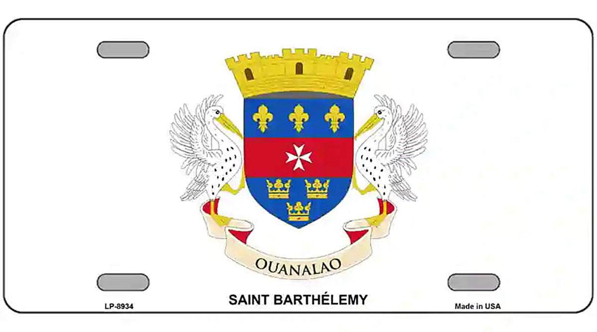 Saint Barthelemy Novelty Metal License Plate