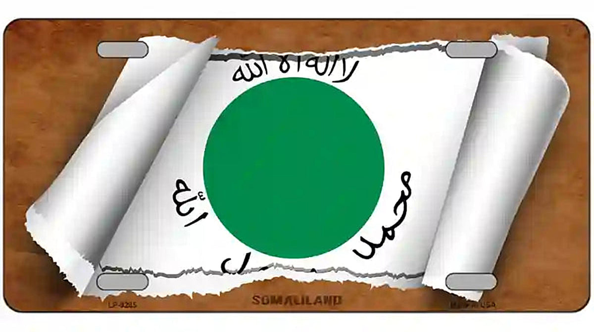 Somaliland Flag Scroll Metal Novelty License Plate
