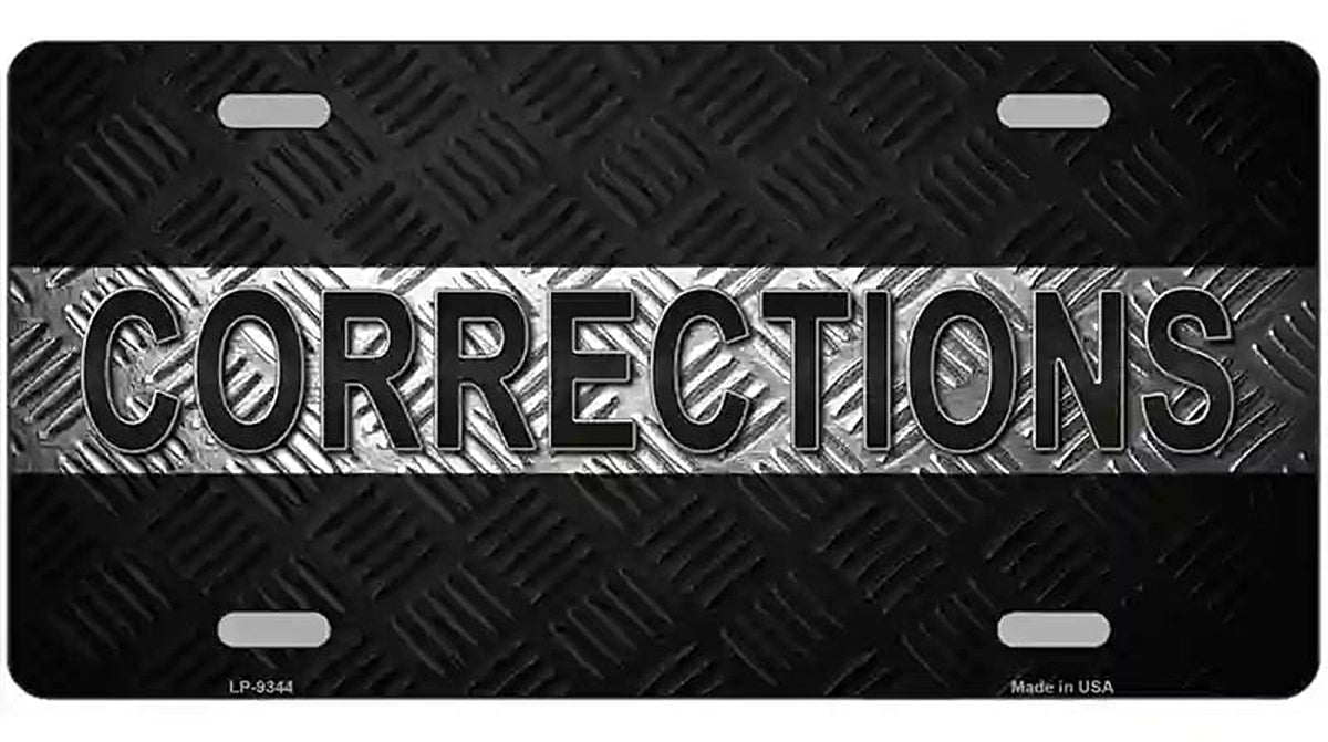 Corrections Metal Novelty License Plate