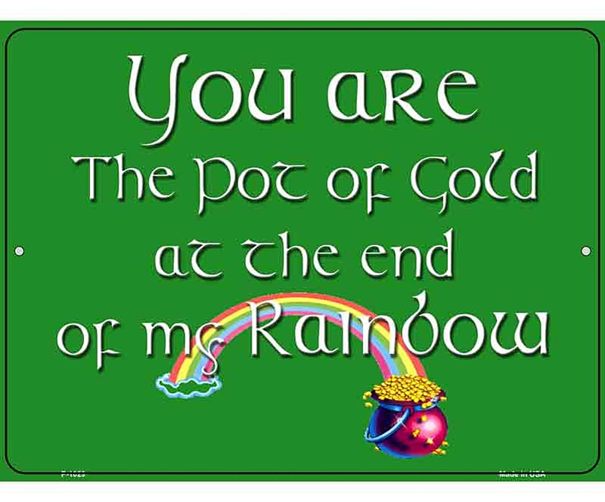 Pot of Gold Metal Novelty Parking Sign