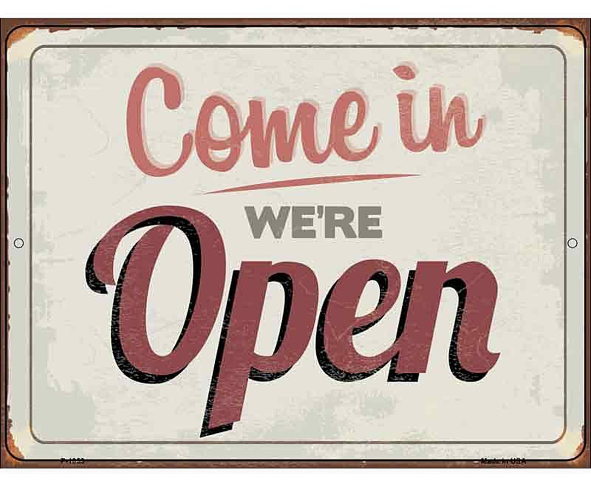 Were Open Metal Novelty Parking Sign