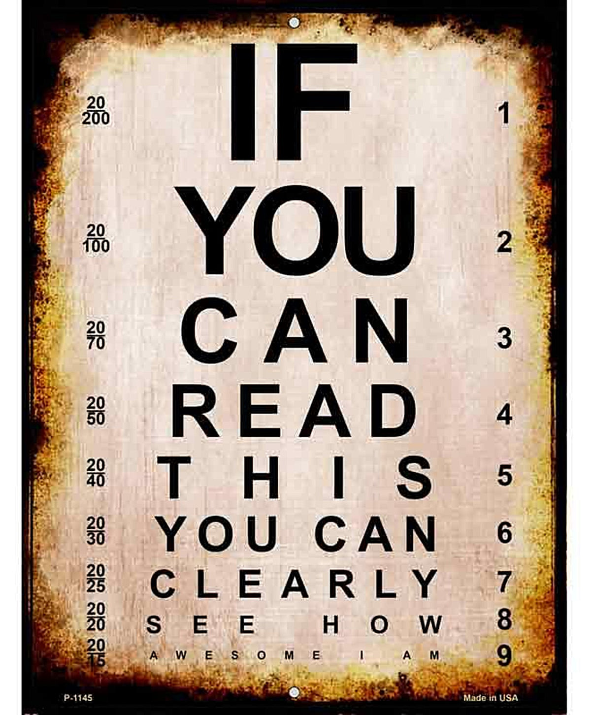If You Can Read This Metal Novelty Parking Sign