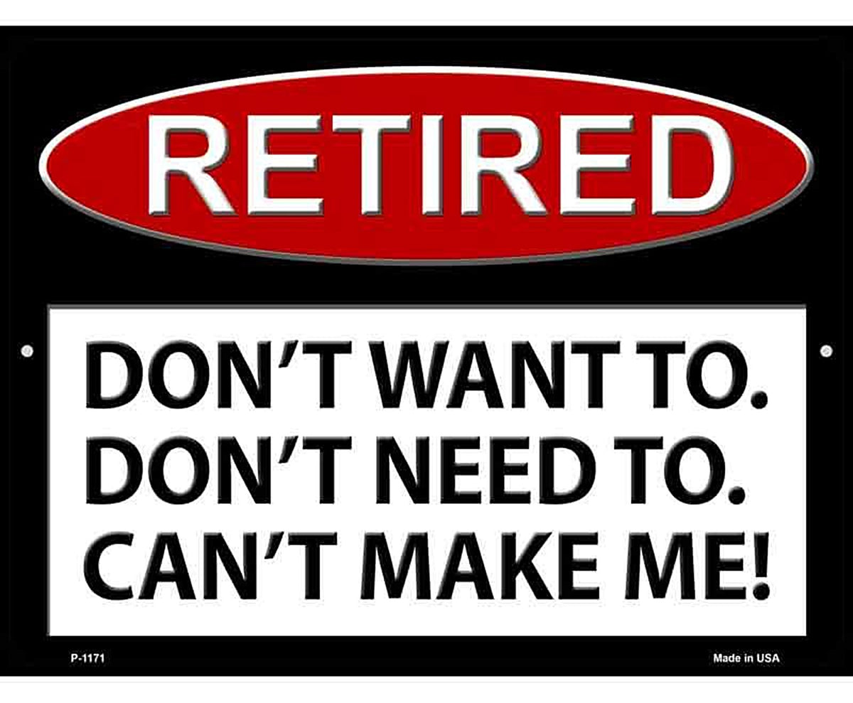 Retired Metal Novelty Parking Sign