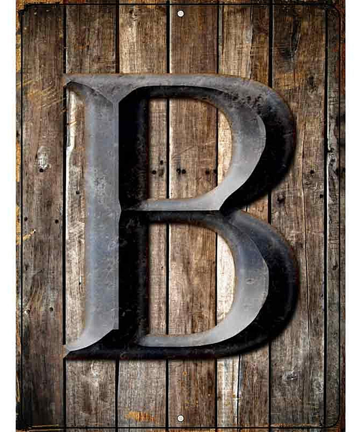 Letter B Metal Novelty Parking Sign
