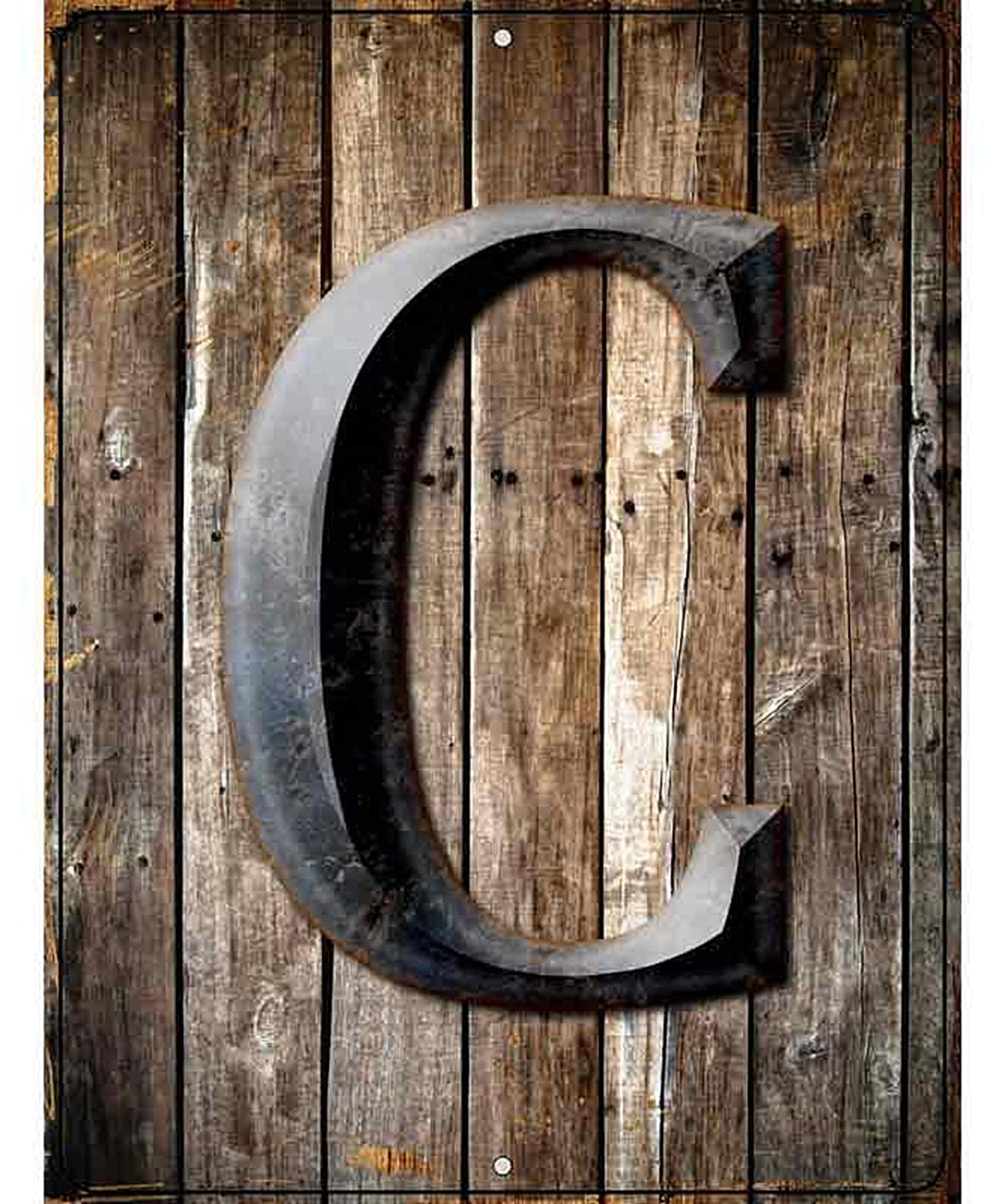 Letter C Metal Novelty Parking Sign