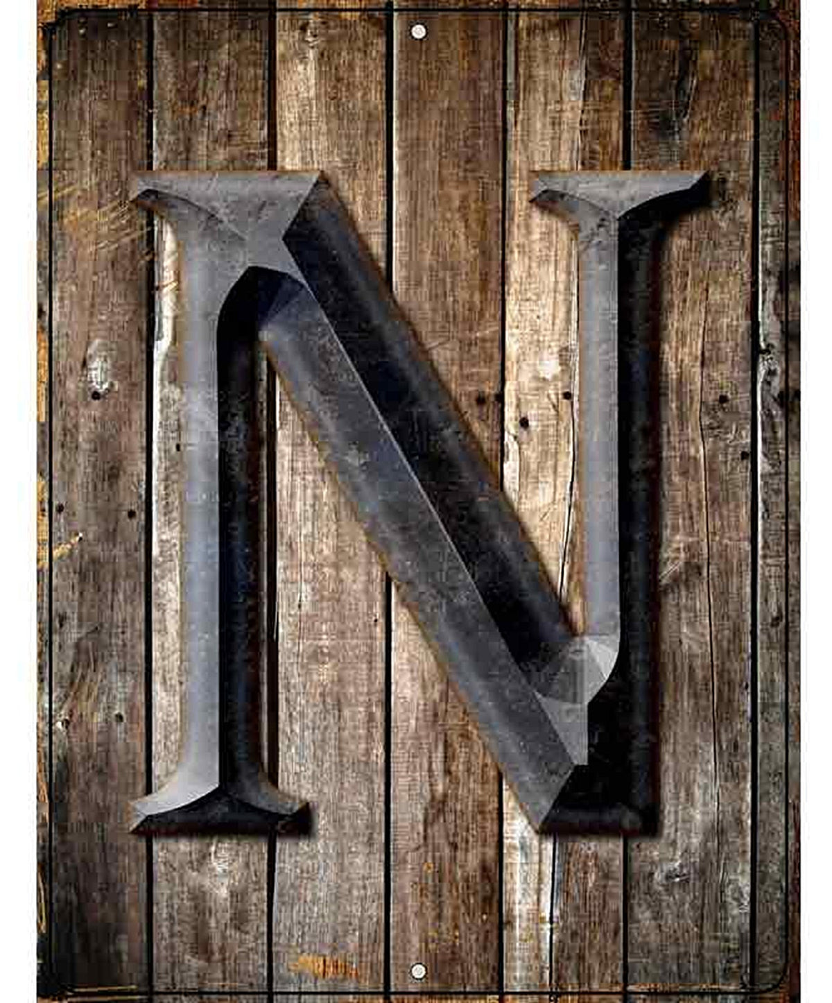 Letter N Metal Novelty Parking Sign