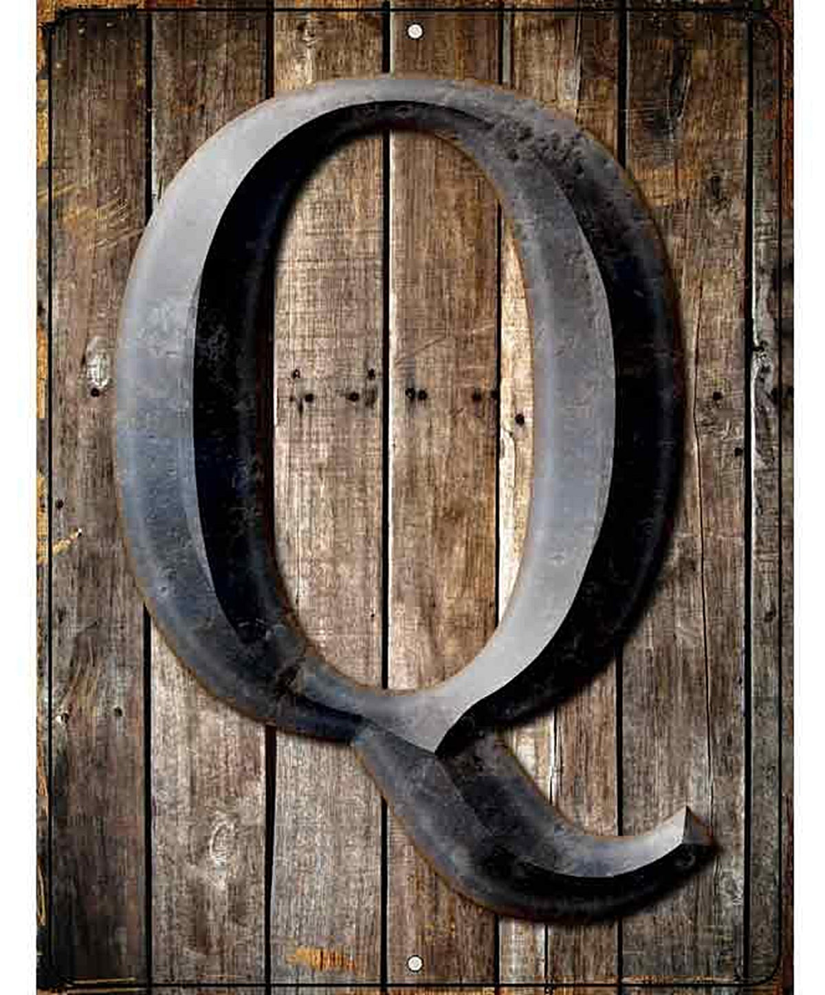 Letter Q Metal Novelty Parking Sign