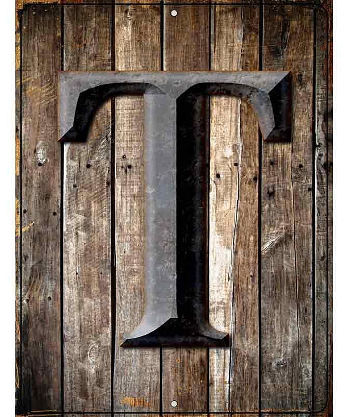 Letter T Metal Novelty Parking Sign