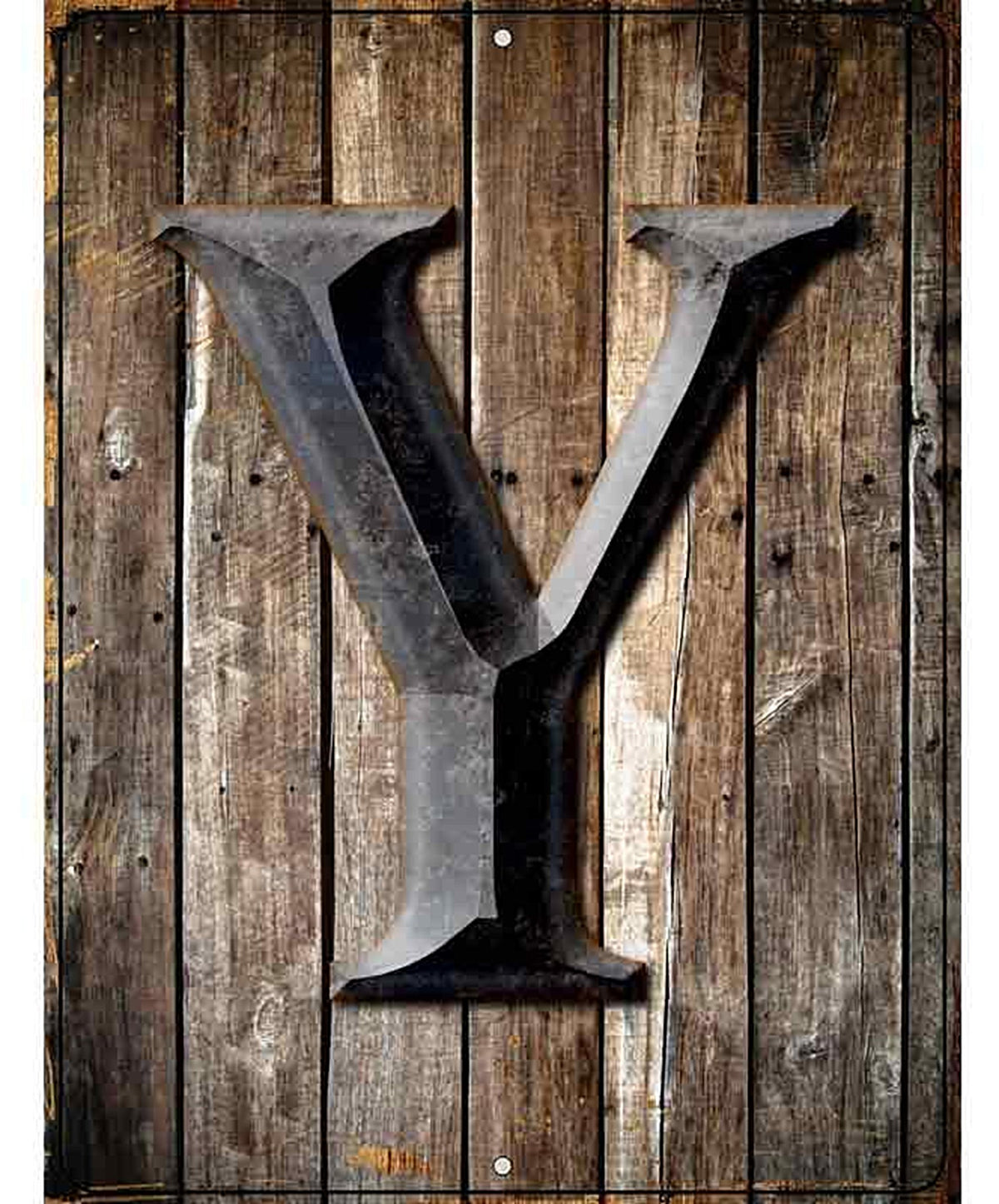 Letter Y Metal Novelty Parking Sign