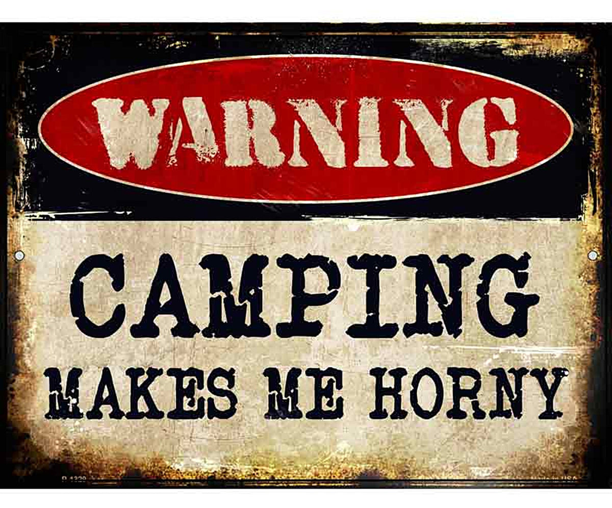 Camping Metal Novelty Parking Sign