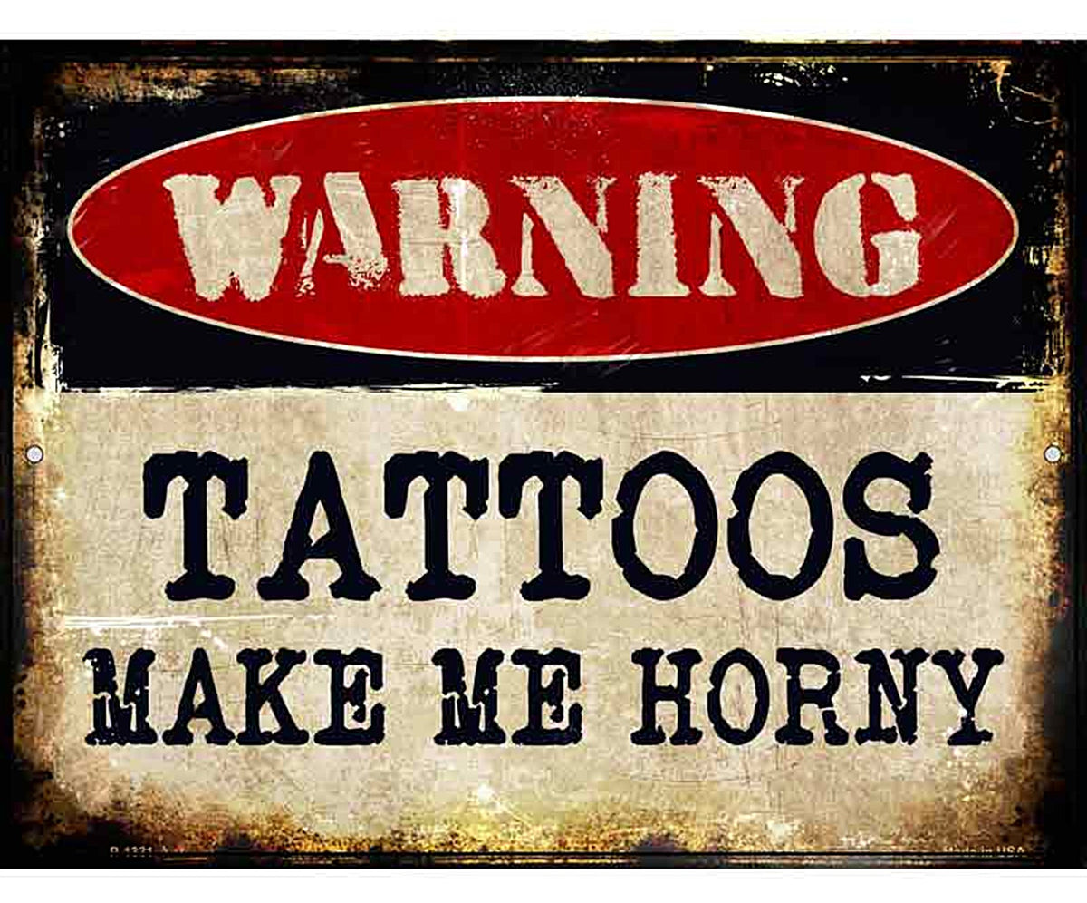 Tattoos Metal Novelty Parking Sign