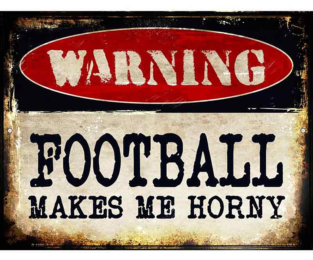 Football Metal Novelty Parking Sign