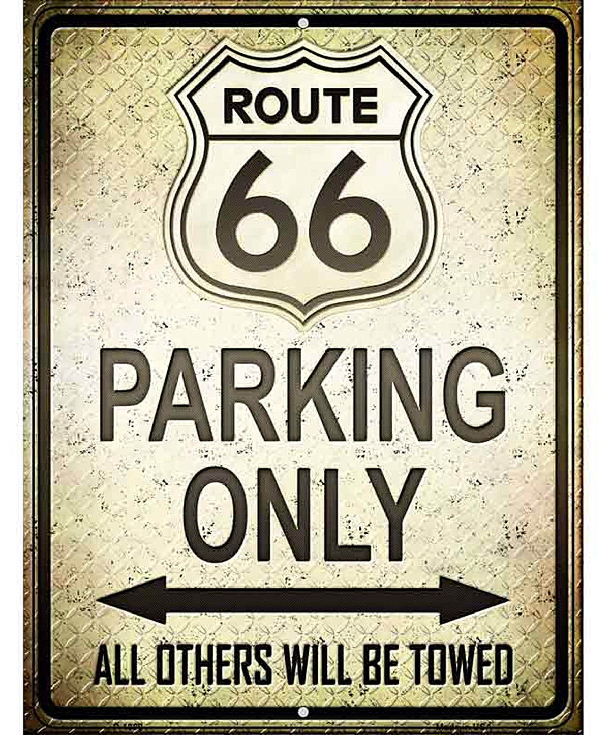 Route 66 Parking Only Metal Novelty Parking Sign