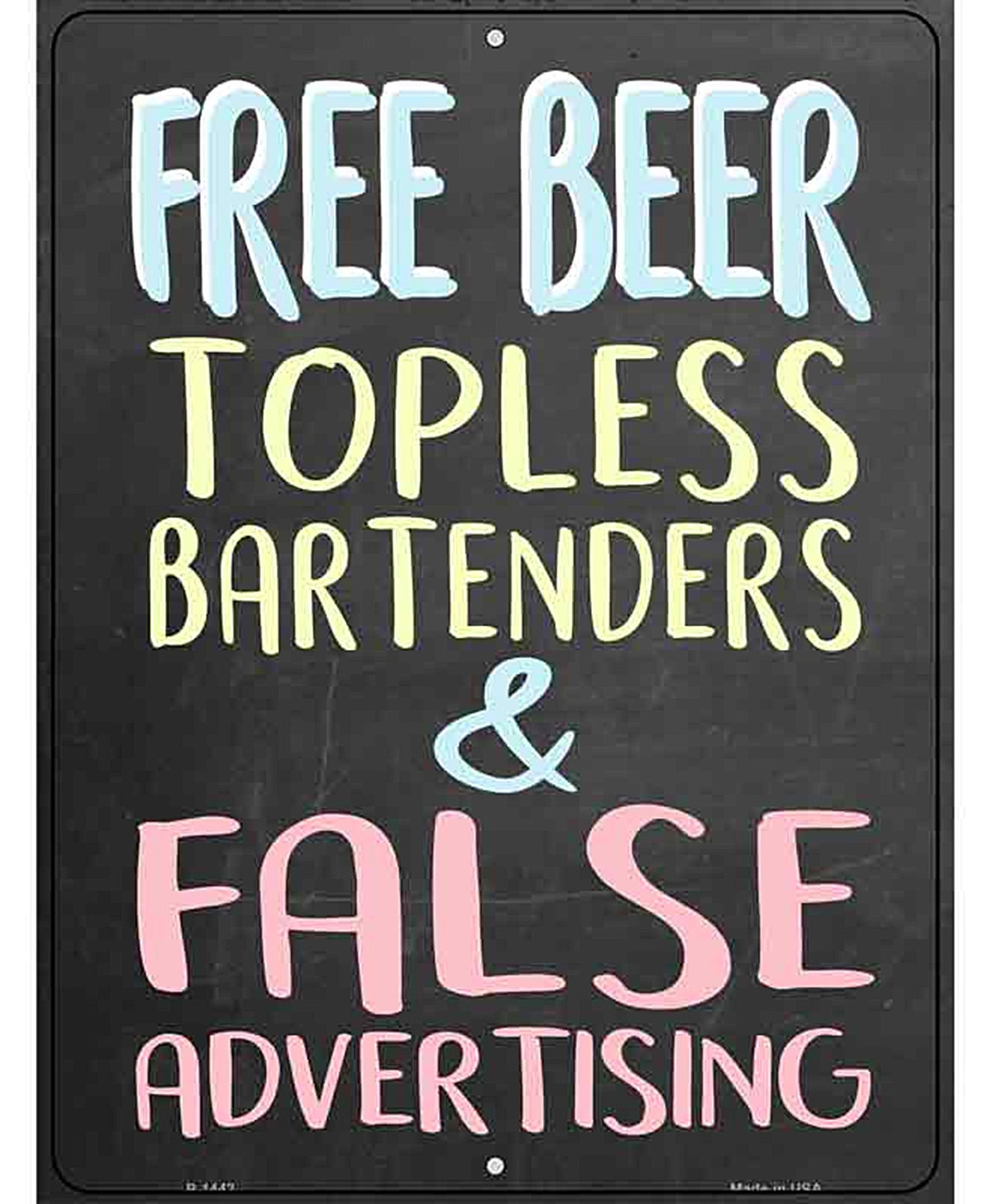 Free Beer Metal Novelty Parking Sign