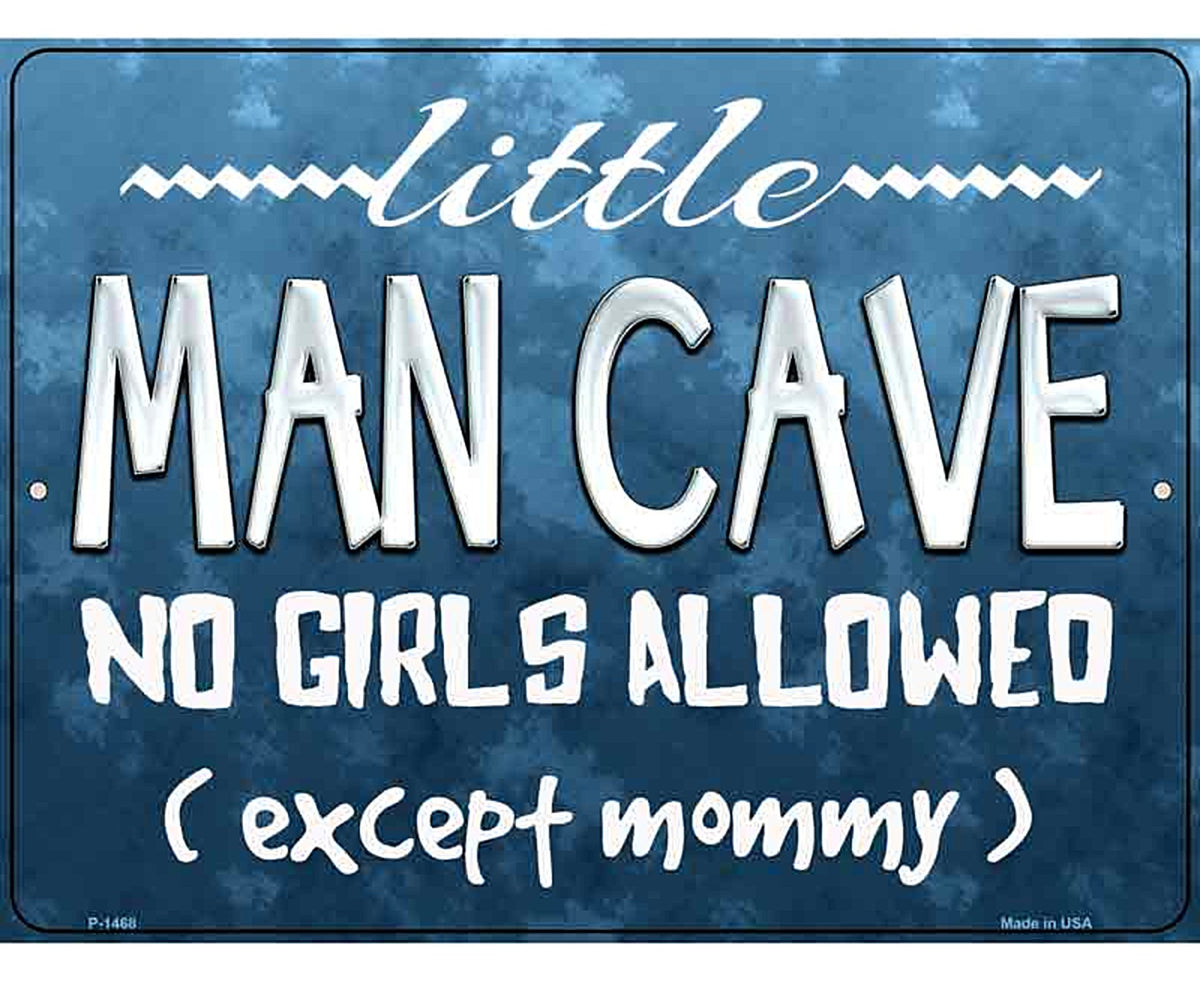 Little Man Cave Metal Novelty Parking Sign