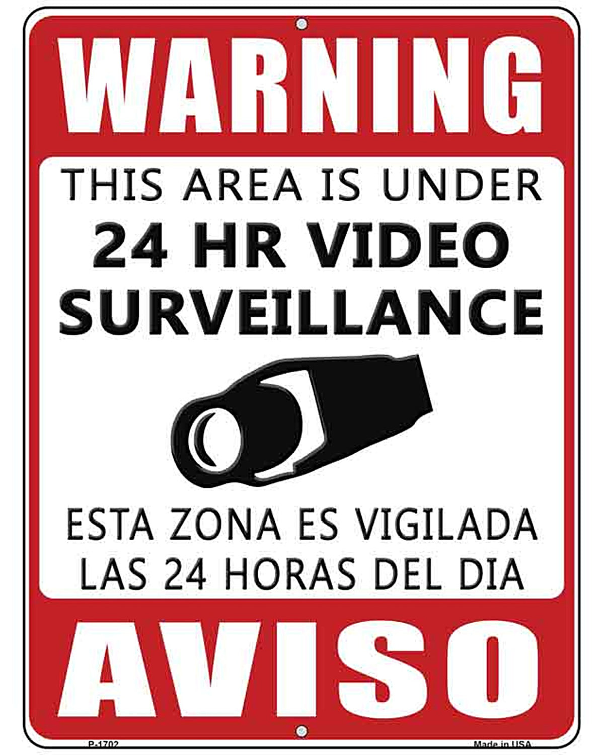 Warning This Area Is Under Video Surveillance Parking Sign Novelty