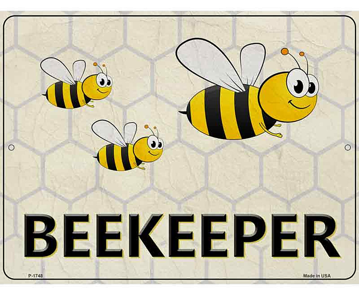 Beekeeper Metal Novelty Parking Sign