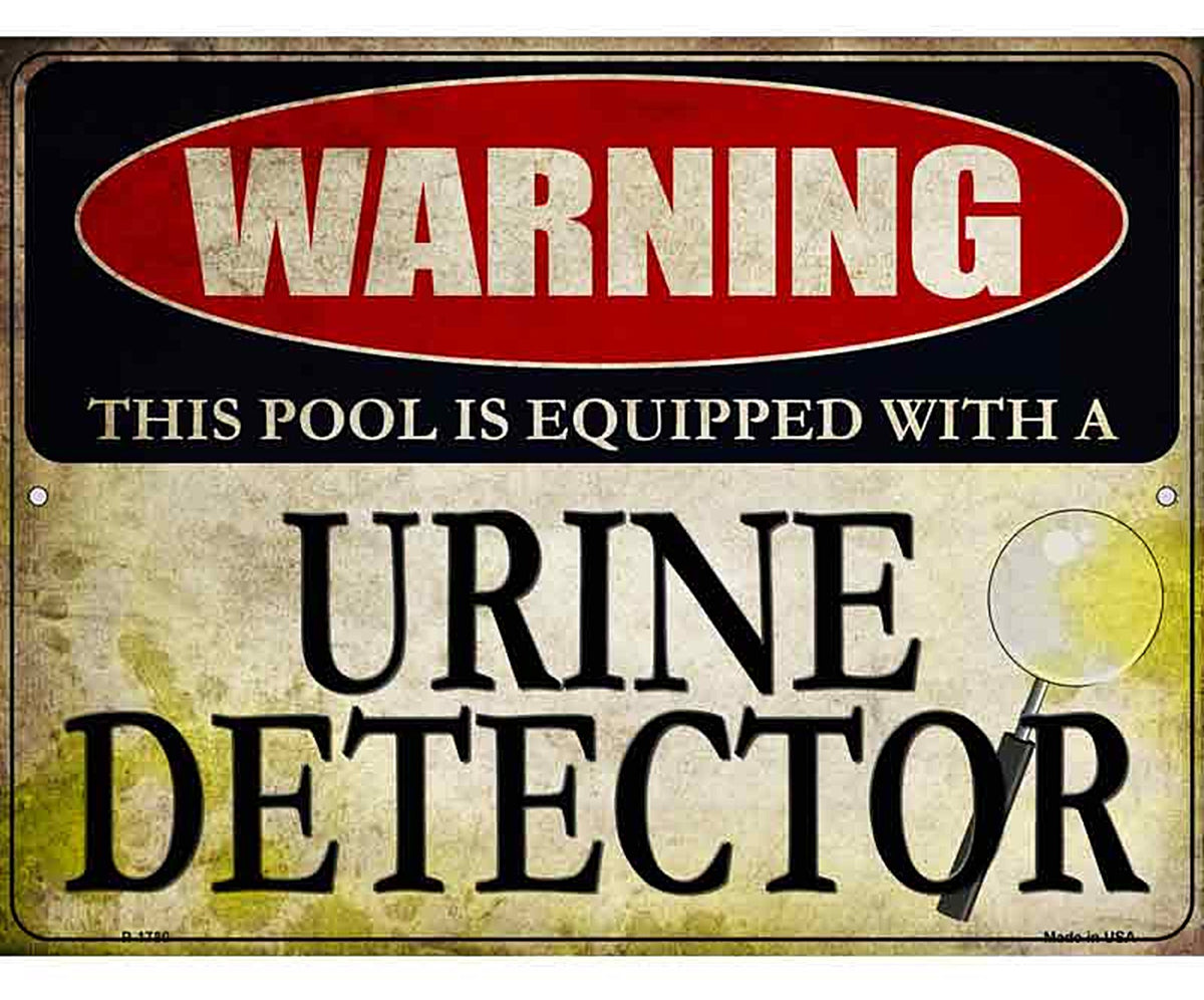 Pool Equipped Urine Detector Novelty Parking Sign