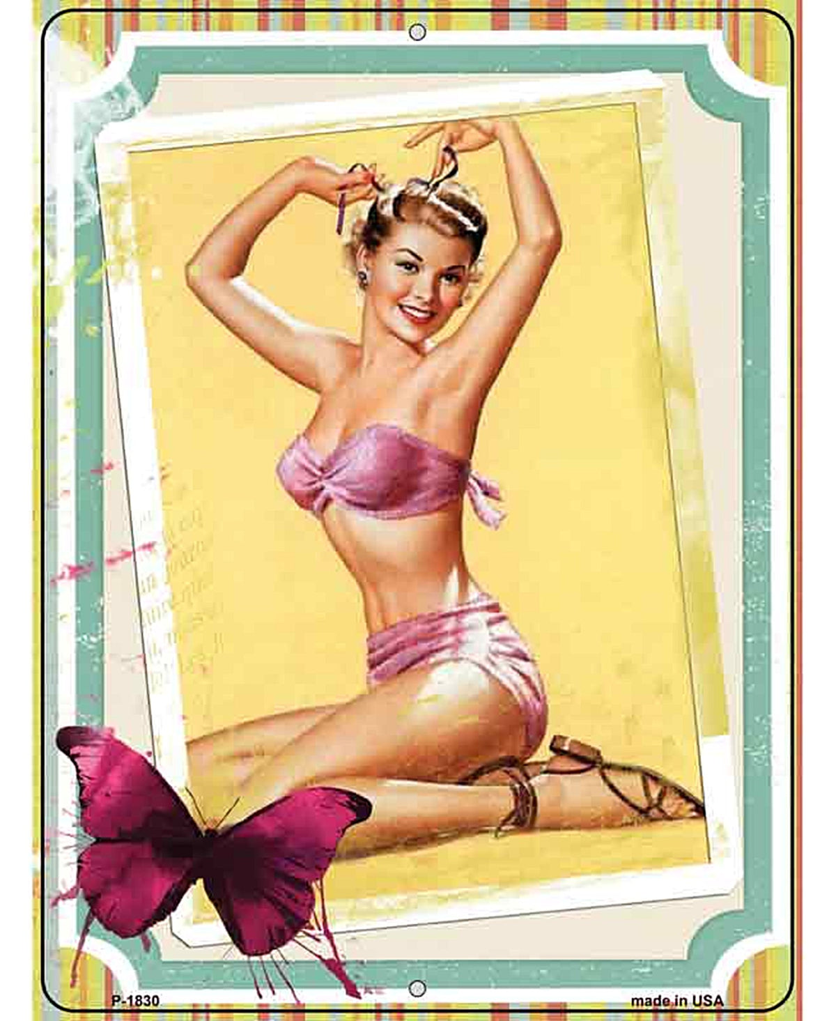 Photo Of Girl Vintage Pinup Parking Sign
