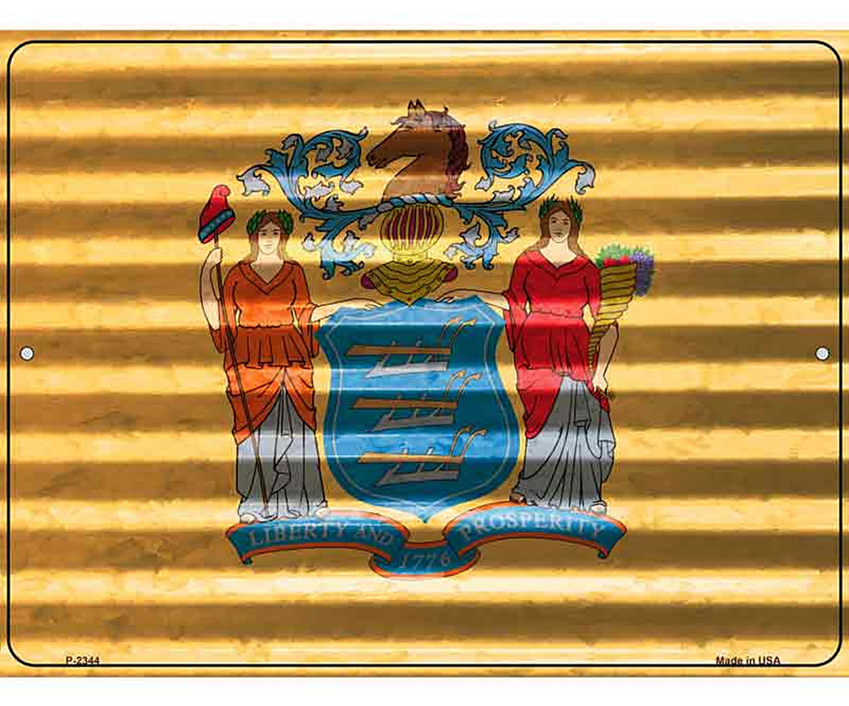 New Jersey Flag Novelty Parking Sign